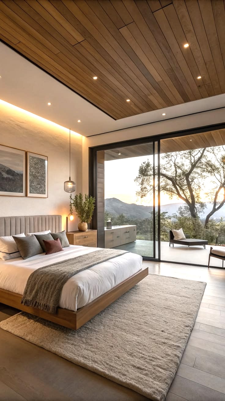 Chambre avec vue sur la montagne