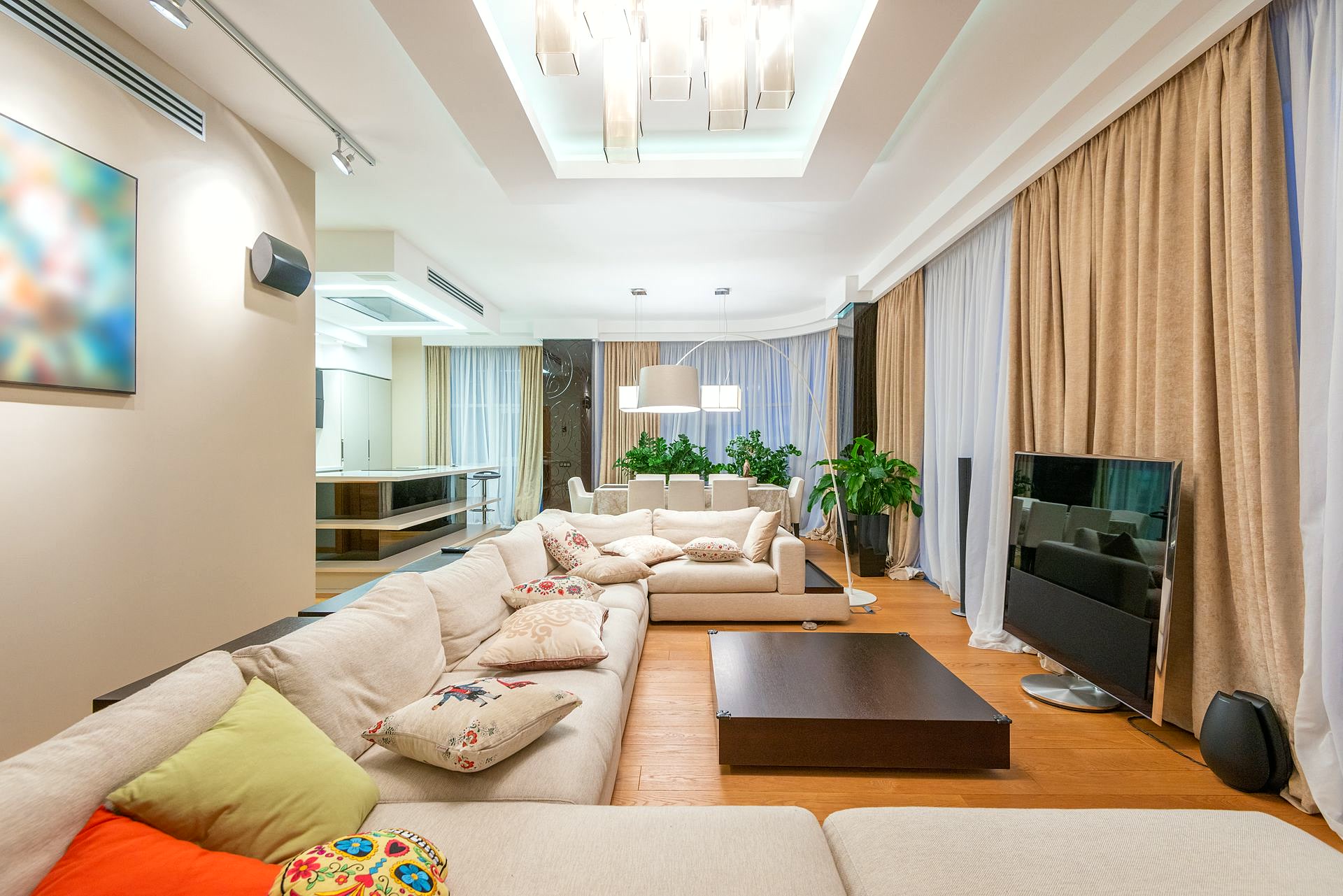 Séjour d'un appartement meublé