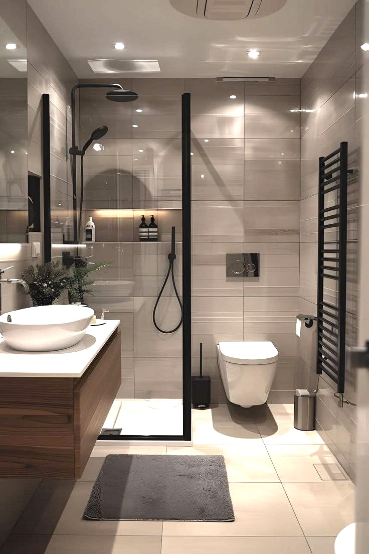 Salle d'eau avec douche à l'italienne